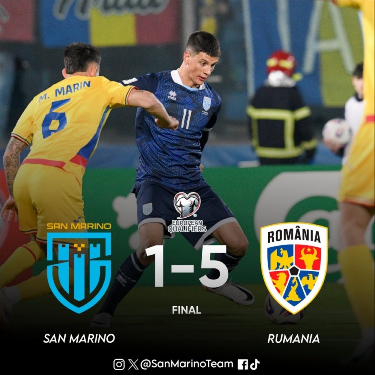  世界杯梦想仍很遥远⚽FIFA排名倒一圣马力诺遭遇世预赛两连败